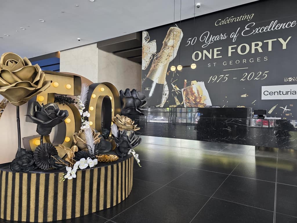 Centuria 50th Birthday celebration - event setup