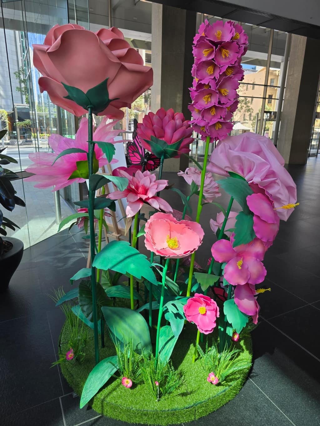 Vibrant Spring activation with butterflies and handcrafted botanical details symbolising growth and renewal