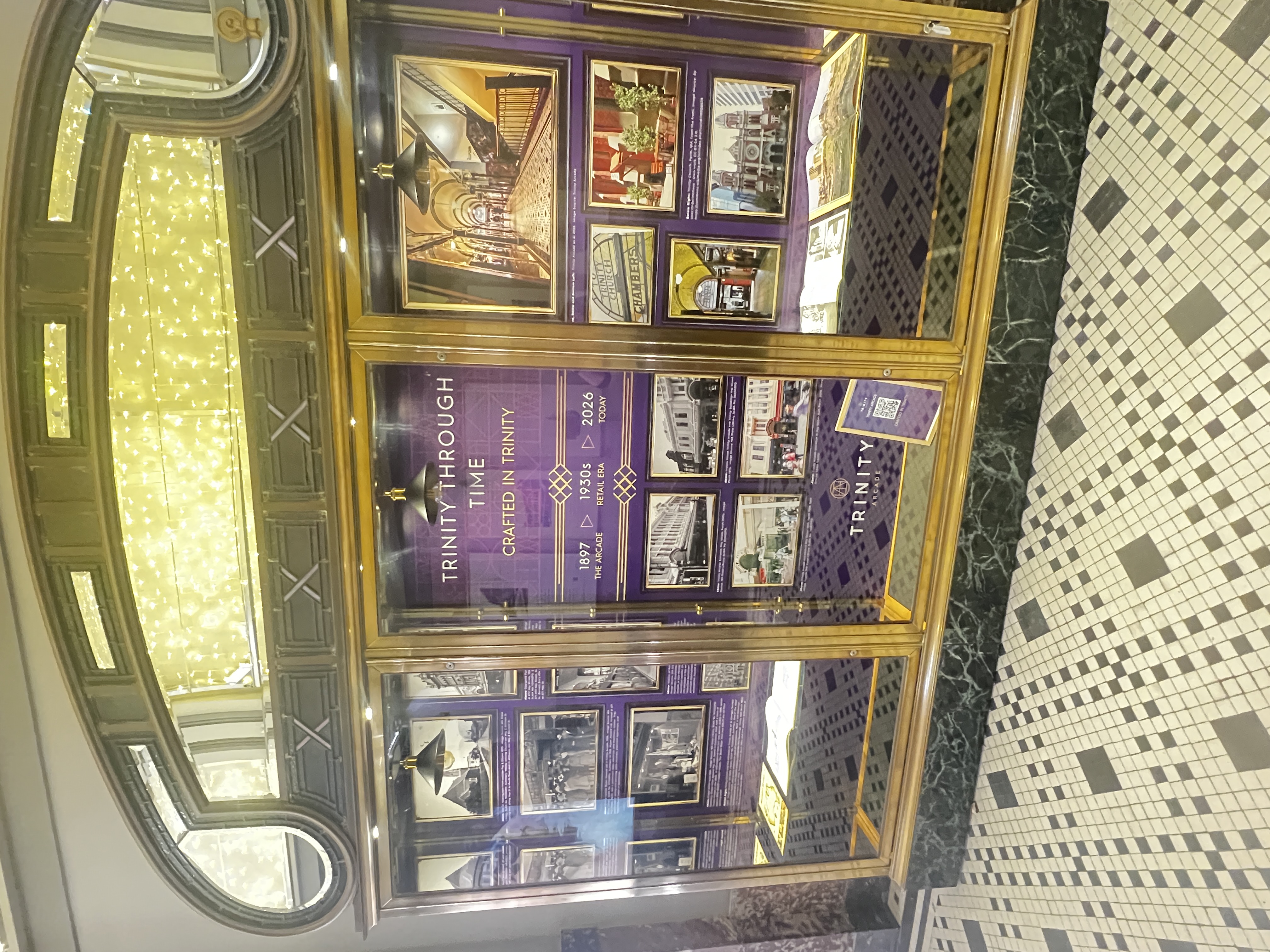Open Trinity Through Time cabinet during installation