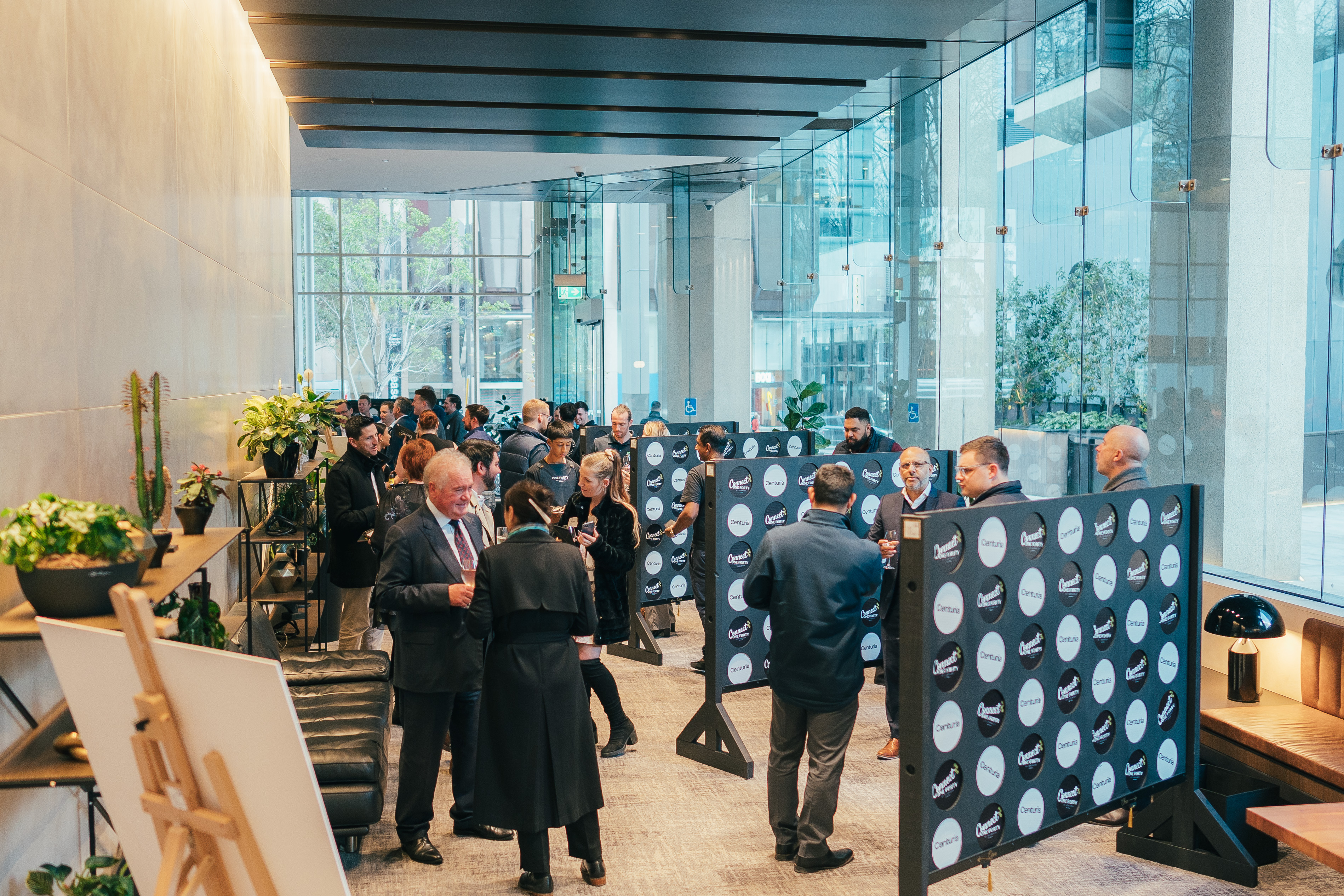 Corporate networking event setup